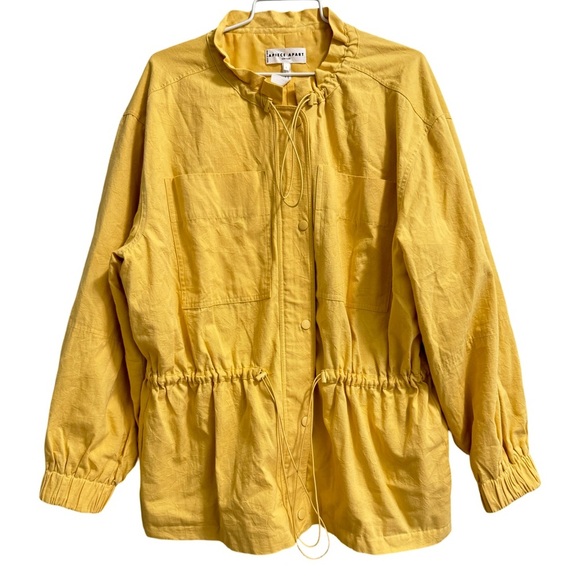 APIECE APART 100% Cotton Long Safari Jacket Buttery Yellow Size Large - Picture 1 of 15